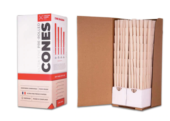 109mm Pre-Rolled Cones - 100% Organic Hemp Paper [800 Cones per Box]